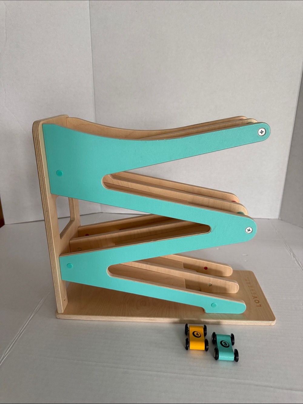 Lovevery Race And Chase Car Ramp with Two Cars Baby Toddler Learning - Picture 13 of 13